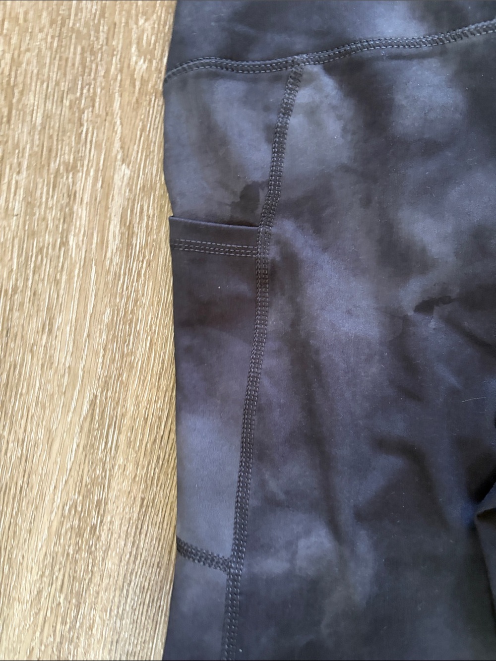 90 Degree By Reflex Women's Black Tie-Dye Bike Shorts - Picture 5 of 6